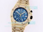 Iced Out Audemars Piguet Royal Oak Chronograph Yellow Gold Diamond Replica Watch